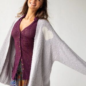 NATURAL LIFE Calla Jacquard Cardigan
Sweater Cream Heart Never worn